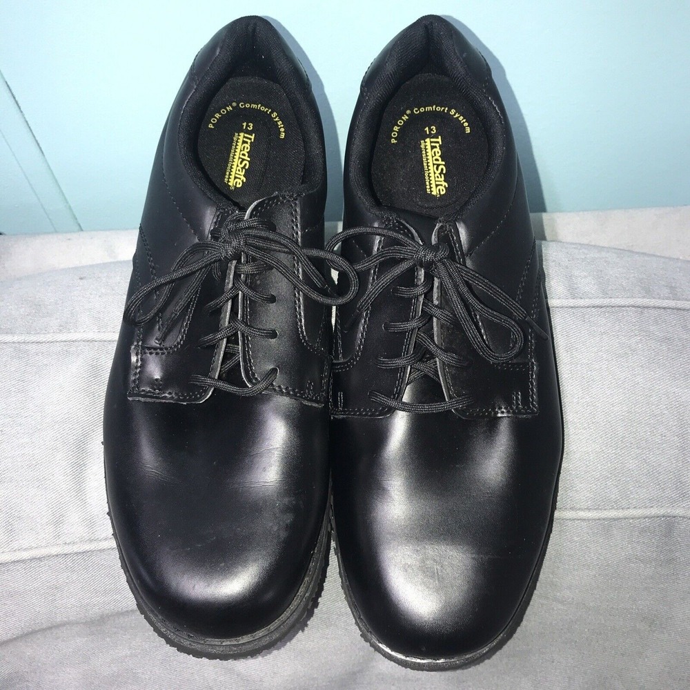 Tredsafe Shoes Men's Size 13 Women's 12 Oil & Slip Resistant Black M81211FA